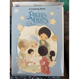 Vintage Precious Moments Nativity Coloring Book Golden Books 1633-15 Retro 80s